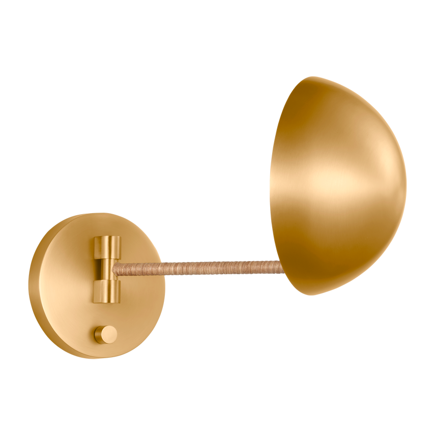 Visual Comfort Studio Christiane Lemieux Balleroy Medium Sconce in Burnished Brass LXW1071BBS