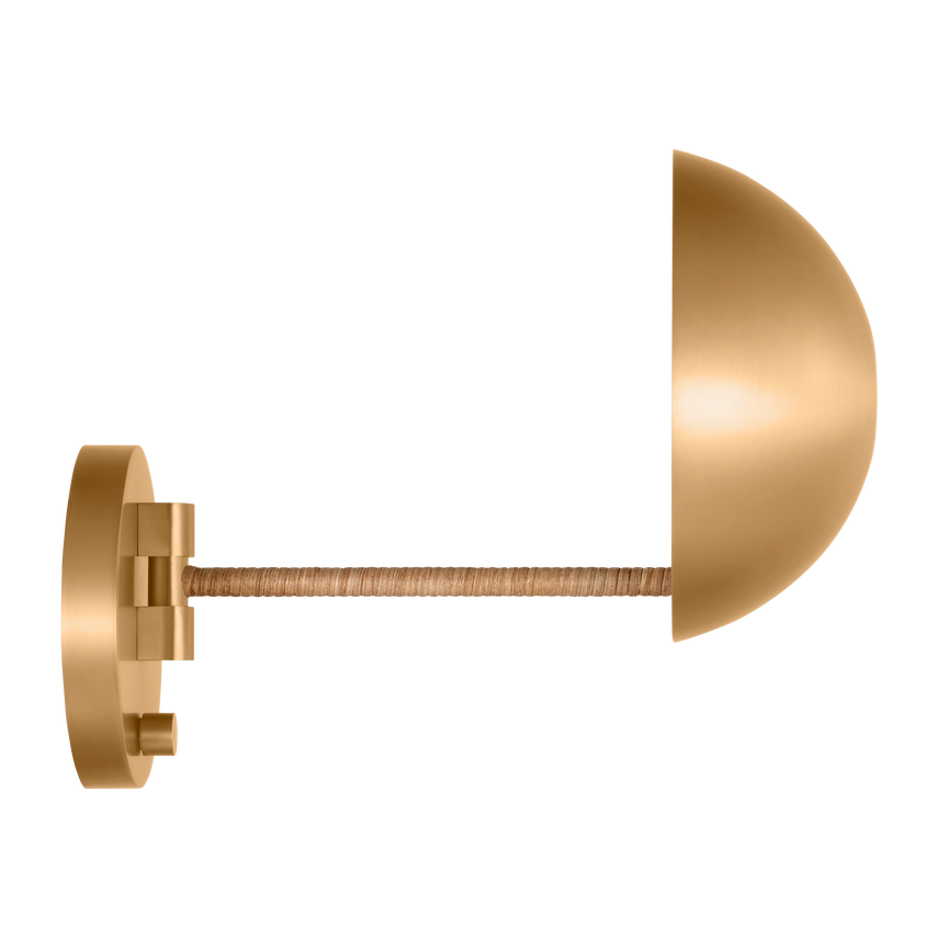 Visual Comfort Studio Christiane Lemieux Balleroy Medium Sconce in Burnished Brass LXW1071BBS