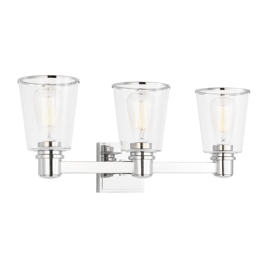 Visual Comfort Studio Chapman & Myers Alessa 3 - Light Vanity in Polished Nickel CV1033PN