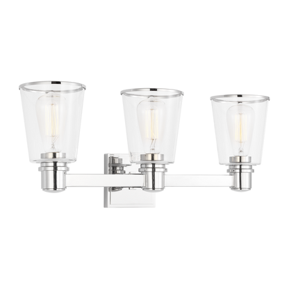 Visual Comfort Studio Chapman & Myers Alessa 3 - Light Vanity in Polished Nickel CV1033PN