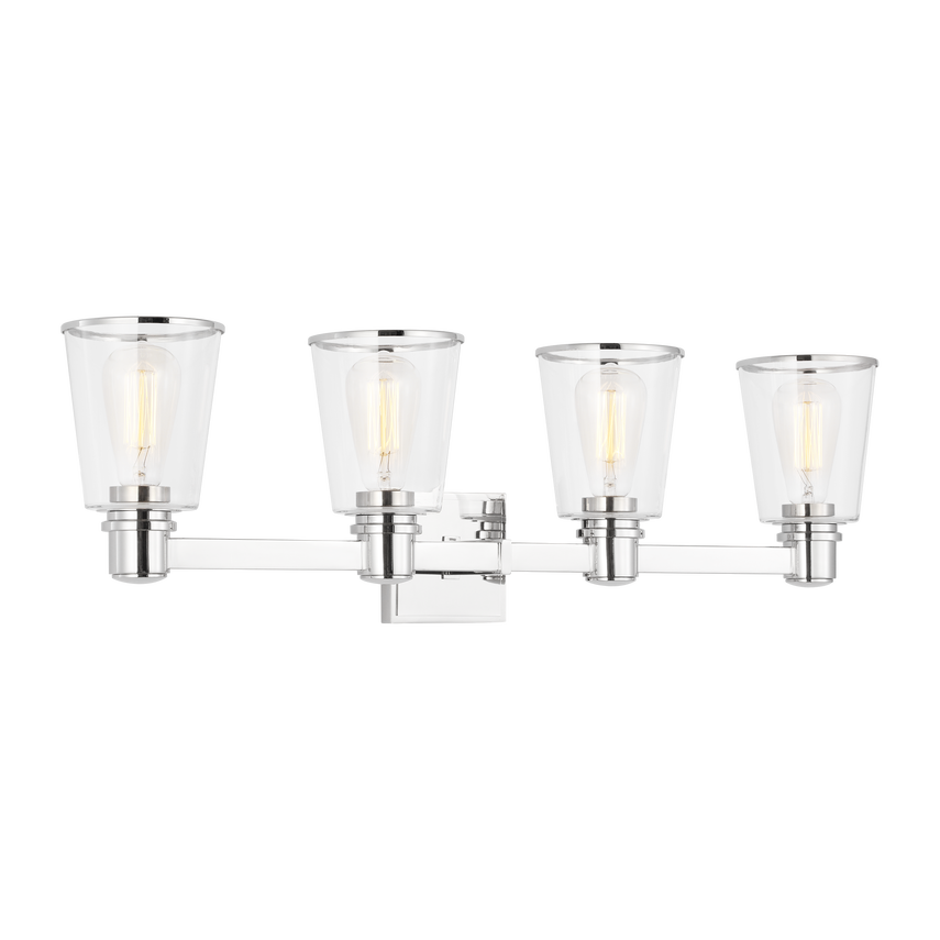 Visual Comfort Studio Chapman & Myers Alessa 4 - Light Vanity in Polished Nickel CV1034PN