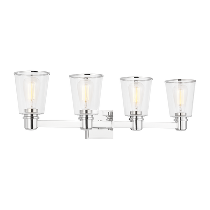 Visual Comfort Studio Chapman & Myers Alessa 4 - Light Vanity in Polished Nickel CV1034PN