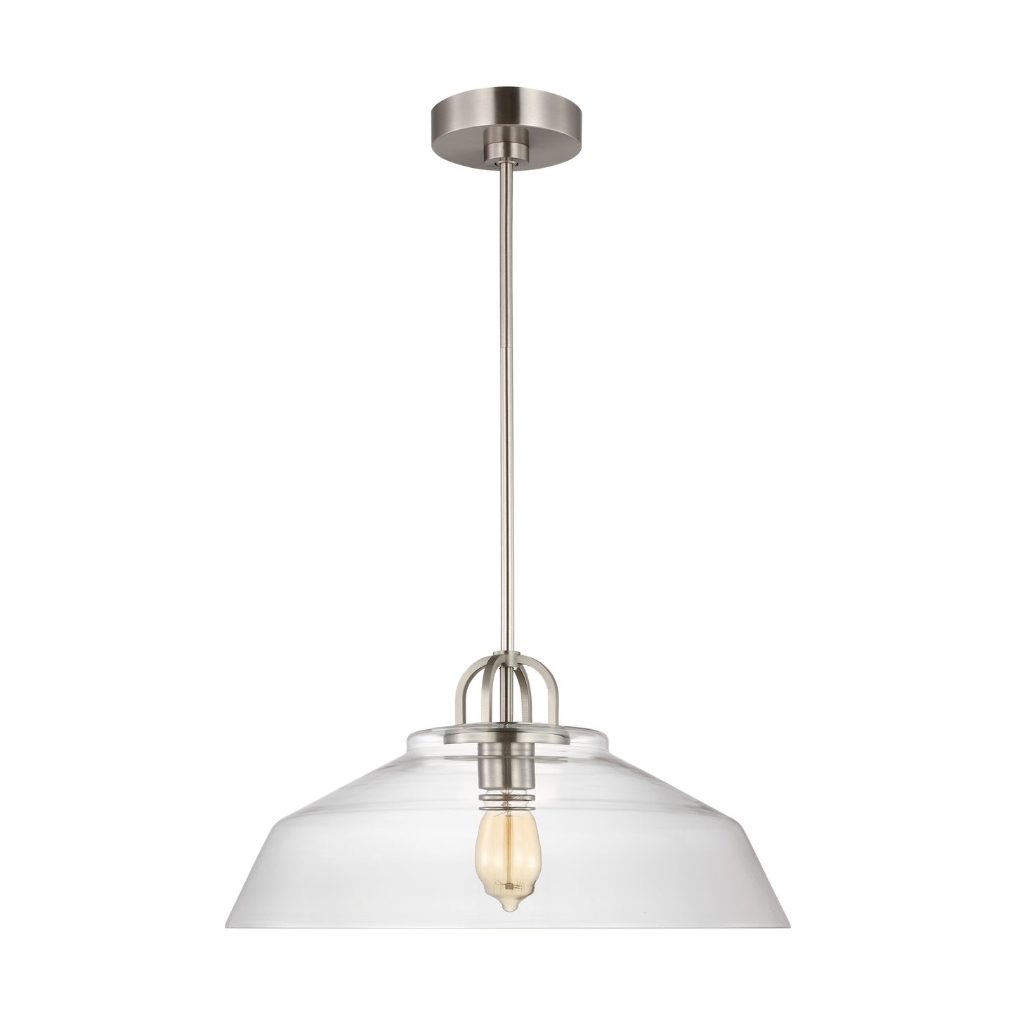 Visual Comfort Studio Thomas O'Brien Capri Wide Pendant in Antique Nickel TP1001ANL