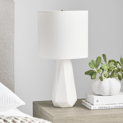 Visual Comfort Studio Drew & Jonathan Moresby Medium Table Lamp in Gloss White DJT1071GW1