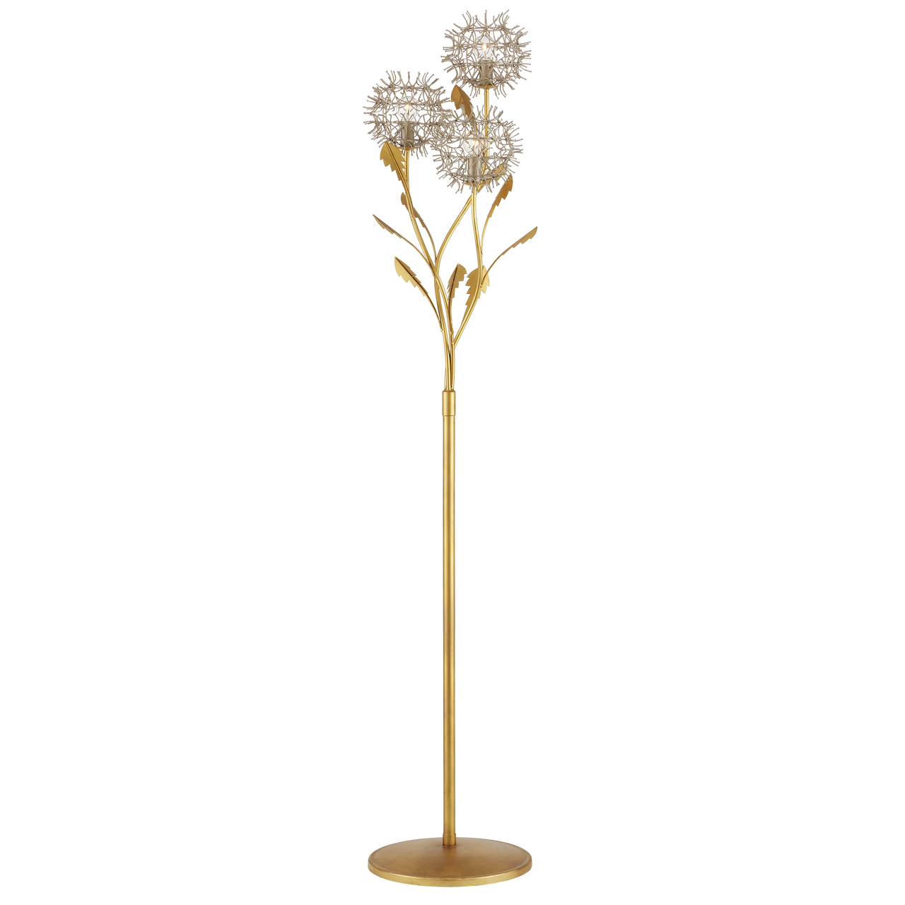 Currey & Co. Dandelion Silver & Gold Floor Lamp 8000-0137