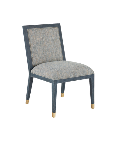 Currey & Co. Santos Vintage Navy Side Chair, Barrett Dusk 7000-0872