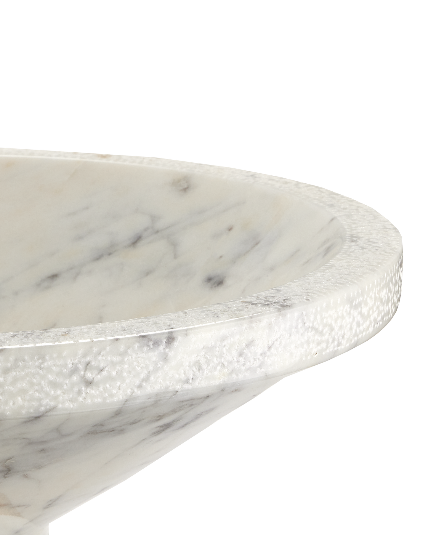 Currey & Co. Vincent White Marble Bowl 1200-0658