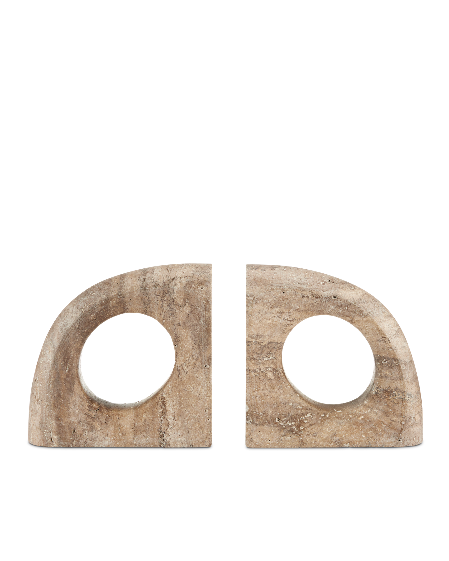 Currey & Co. Russo Travertine Object Set of 2 1200-0816