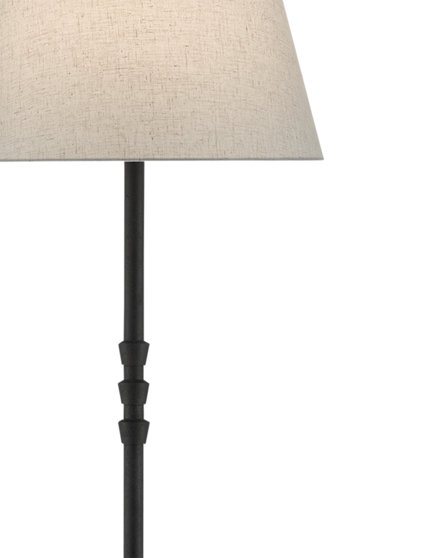 Currey & Co. Lohn Black Floor Lamp 8000-0049