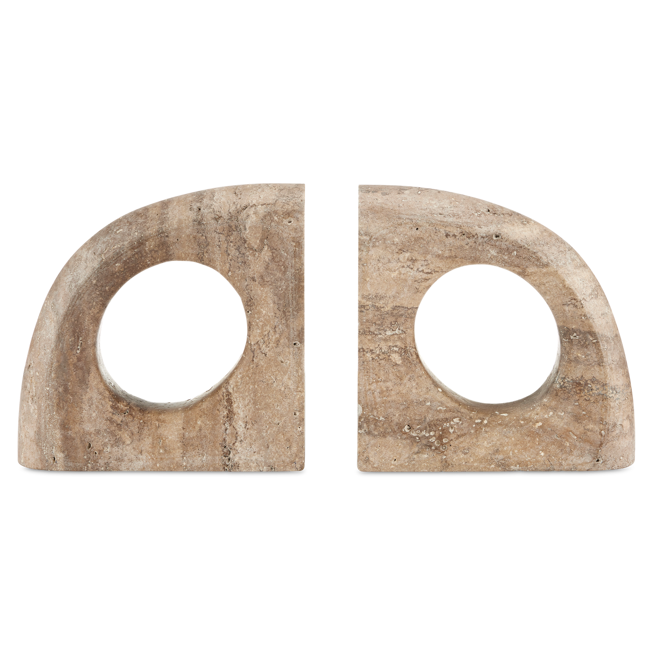 Currey & Co. Russo Travertine Object Set of 2 1200-0816