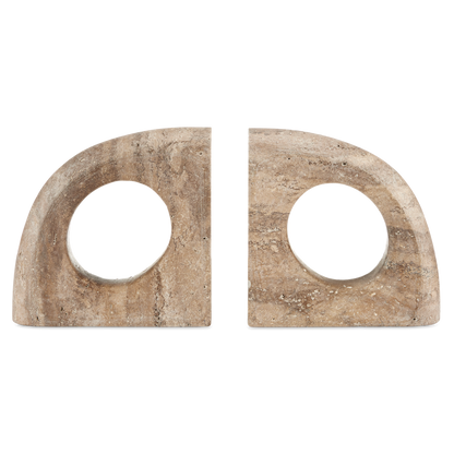 Currey & Co. Russo Travertine Object Set of 2 1200-0816