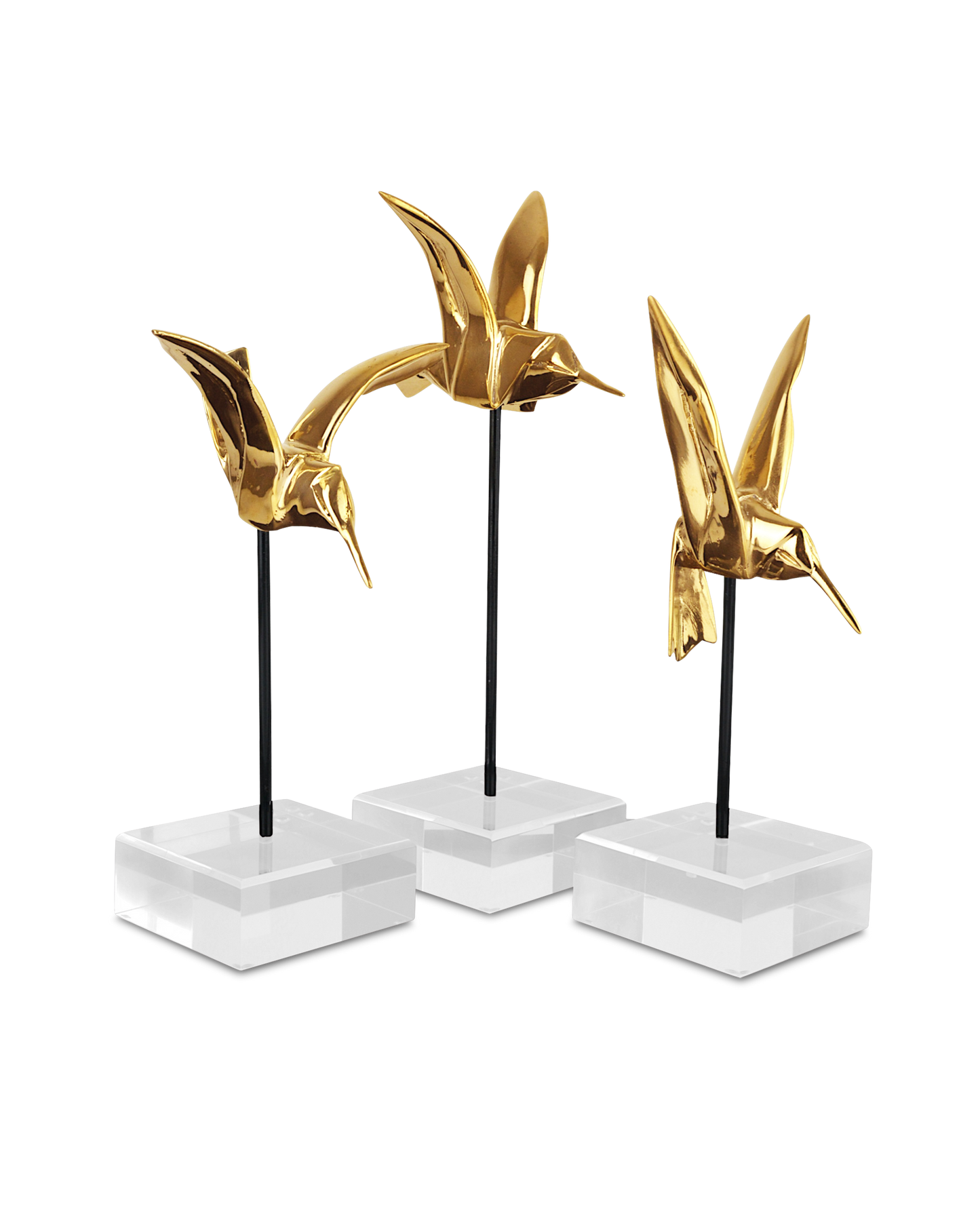 Currey & Co. Gold Hummingbirds Set of 3 1200-0903