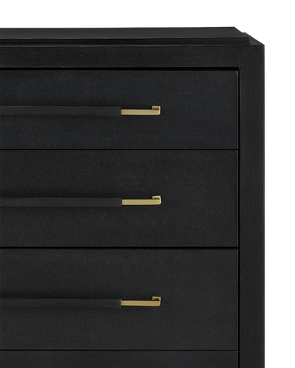 Currey & Co. Verona Black Five-Drawer Chest 3000-0248