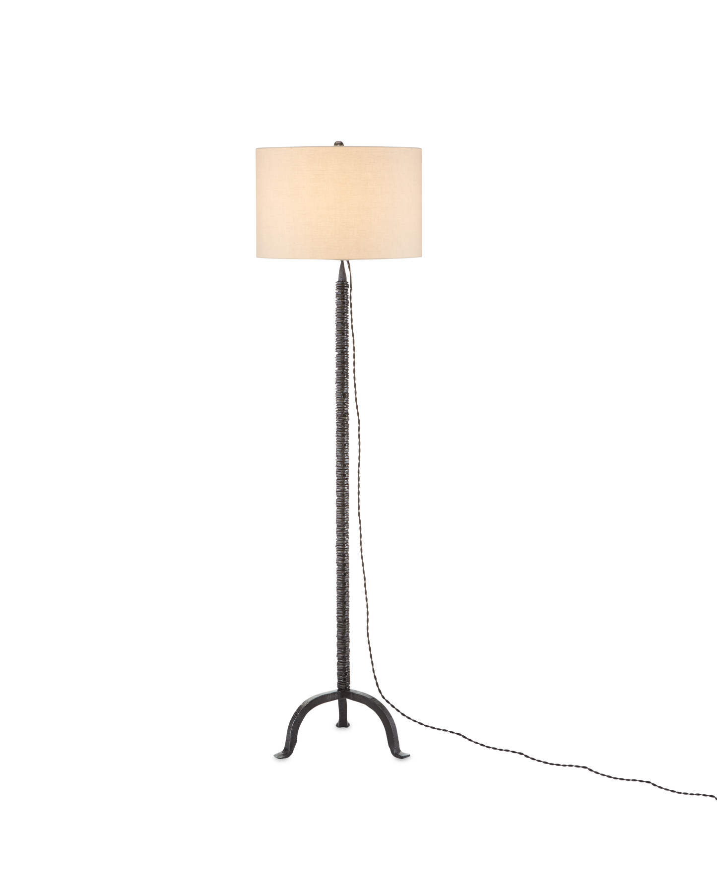 Currey & Co. Sandro Nickel Floor Lamp 8000-0100