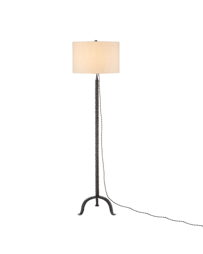 Currey & Co. Sandro Nickel Floor Lamp 8000-0100