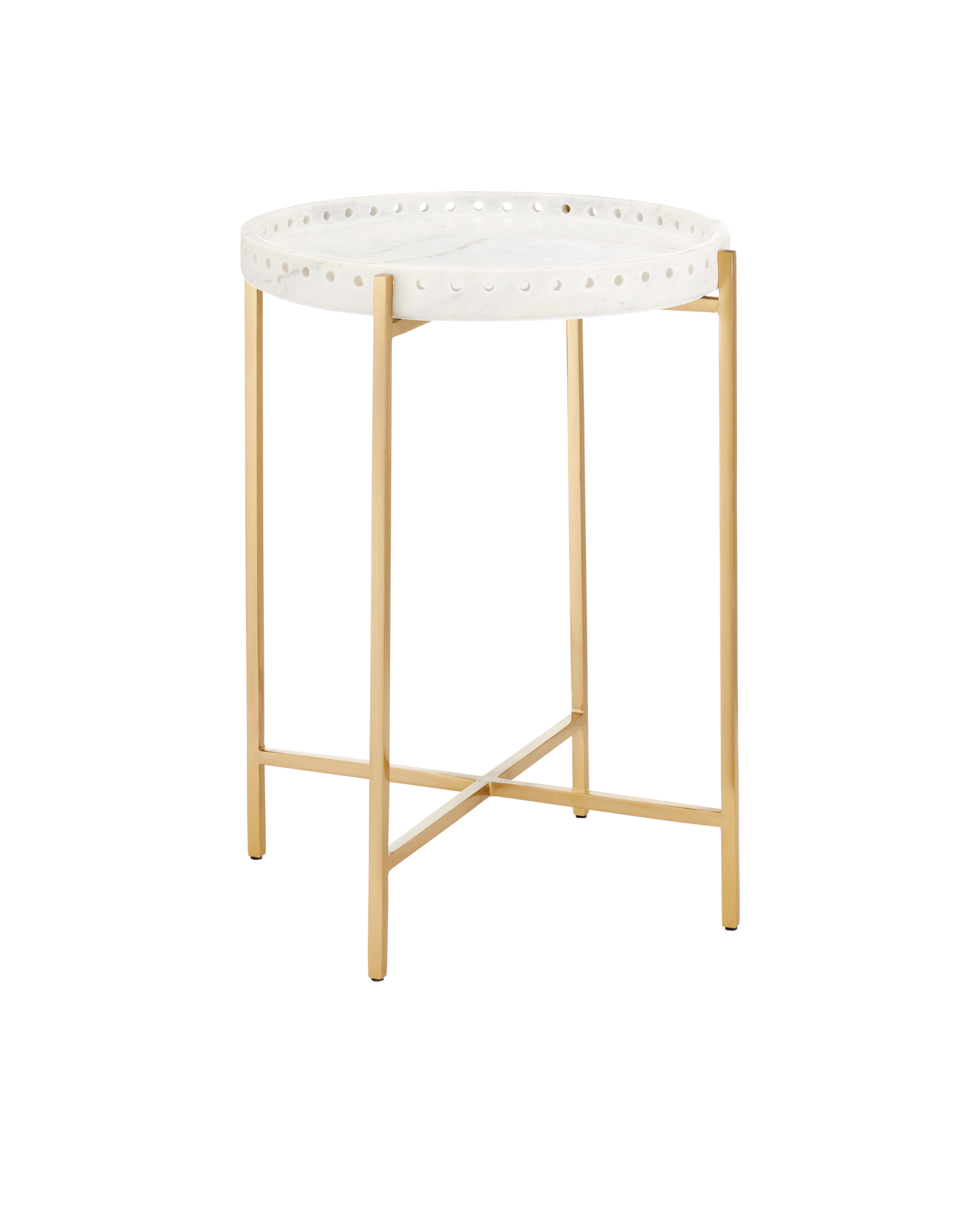 Currey & Co. Freya Marble Accent Table 4000-0146