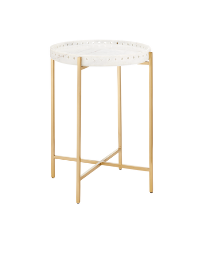 Currey & Co. Freya Marble Accent Table 4000-0146