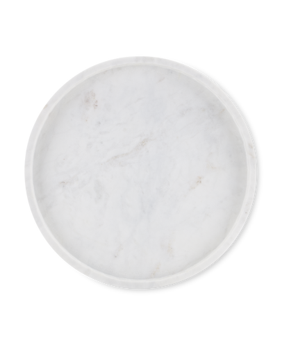 Currey & Co. Freya Large White Marble Tray 1200-0592