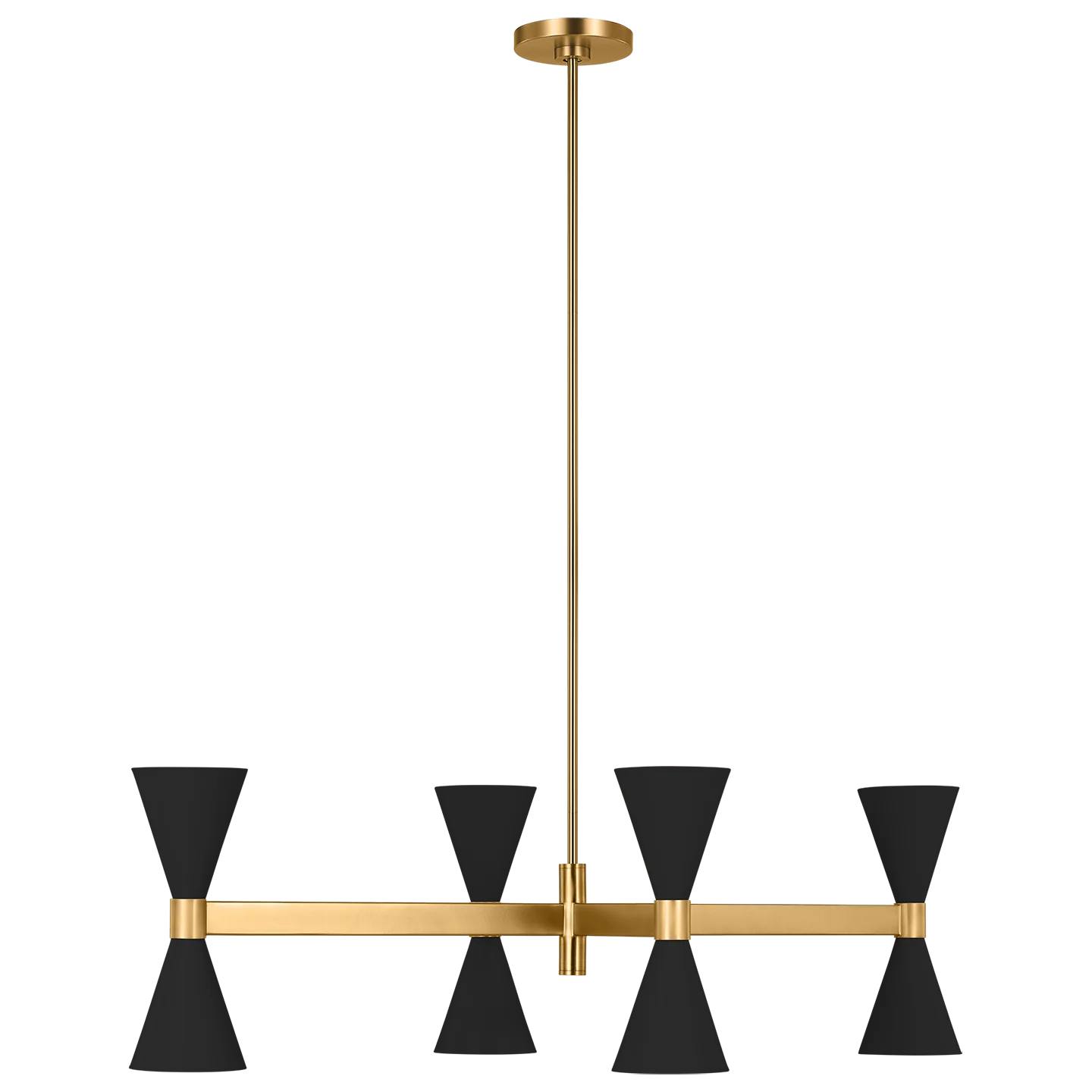 Visual Comfort Studio AERIN Albertine Linear Chandelier in Midnight Black AEC1068MBK