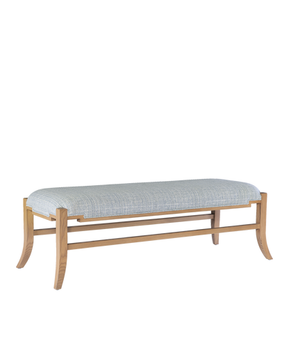 Currey & Co Melanie Blonde Bench, Greenlight Powder in Blonde Ash Wood 7000-1002