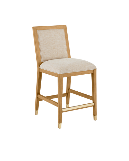 Currey & Co. Santos Sea Sand Side Chair, Liller Malt 7000-0882