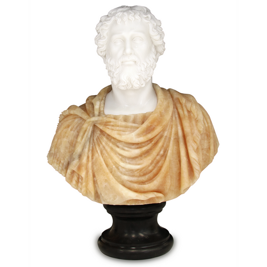 Currey & Co. 27.5" Thanos Marble Bust Sculpture 1200-0664