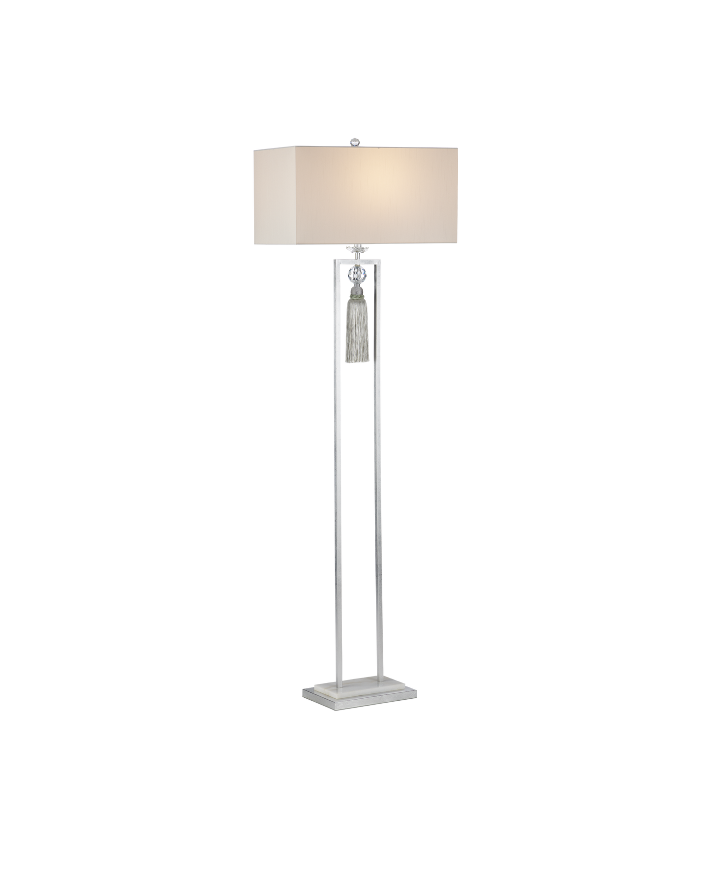 Currey & Co. Vitale Silver Floor Lamp 8000-0120