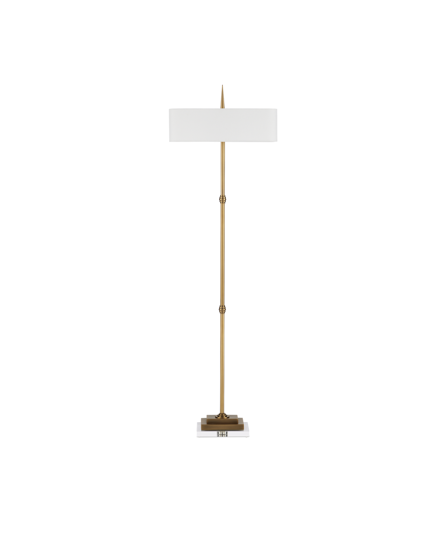 Currey & Co. Caldwell Brass Floor Lamp 8000-0123