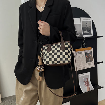 Dahlia Fashion Houndstooth Handbag and Shoulder Bag Checkerboard