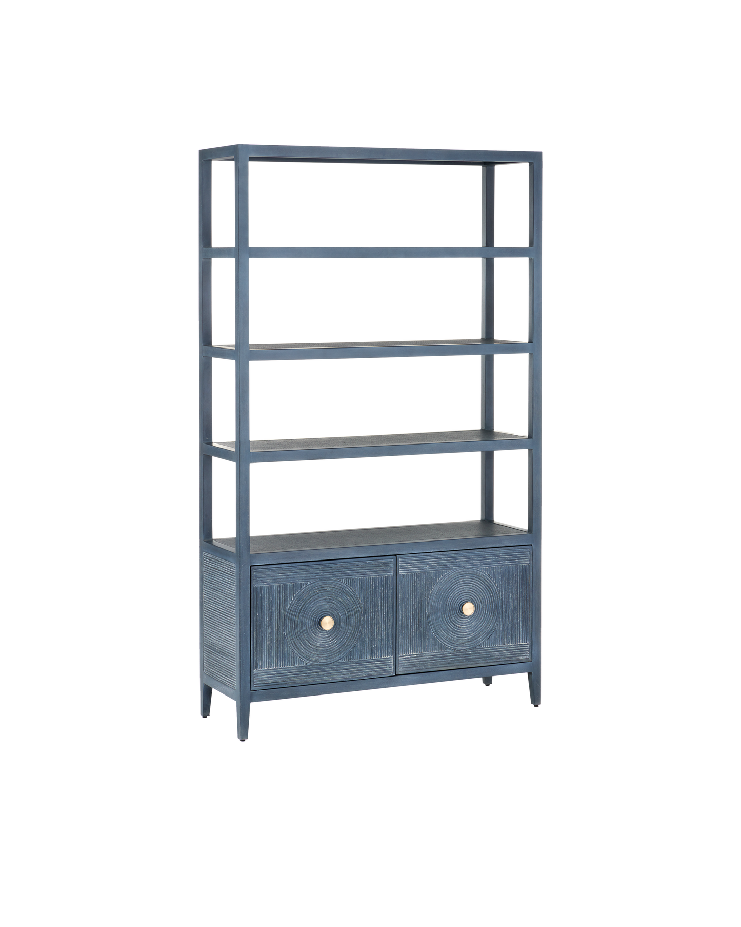 Currey & Co. Santos Vintage Navy Storage Etagere 3000-0265