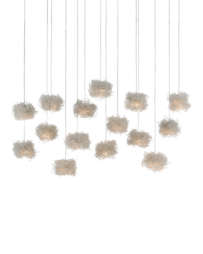 Currey & Co. Birds Nest 15-Light Linear Multi-Drop Pendant 9000-0699