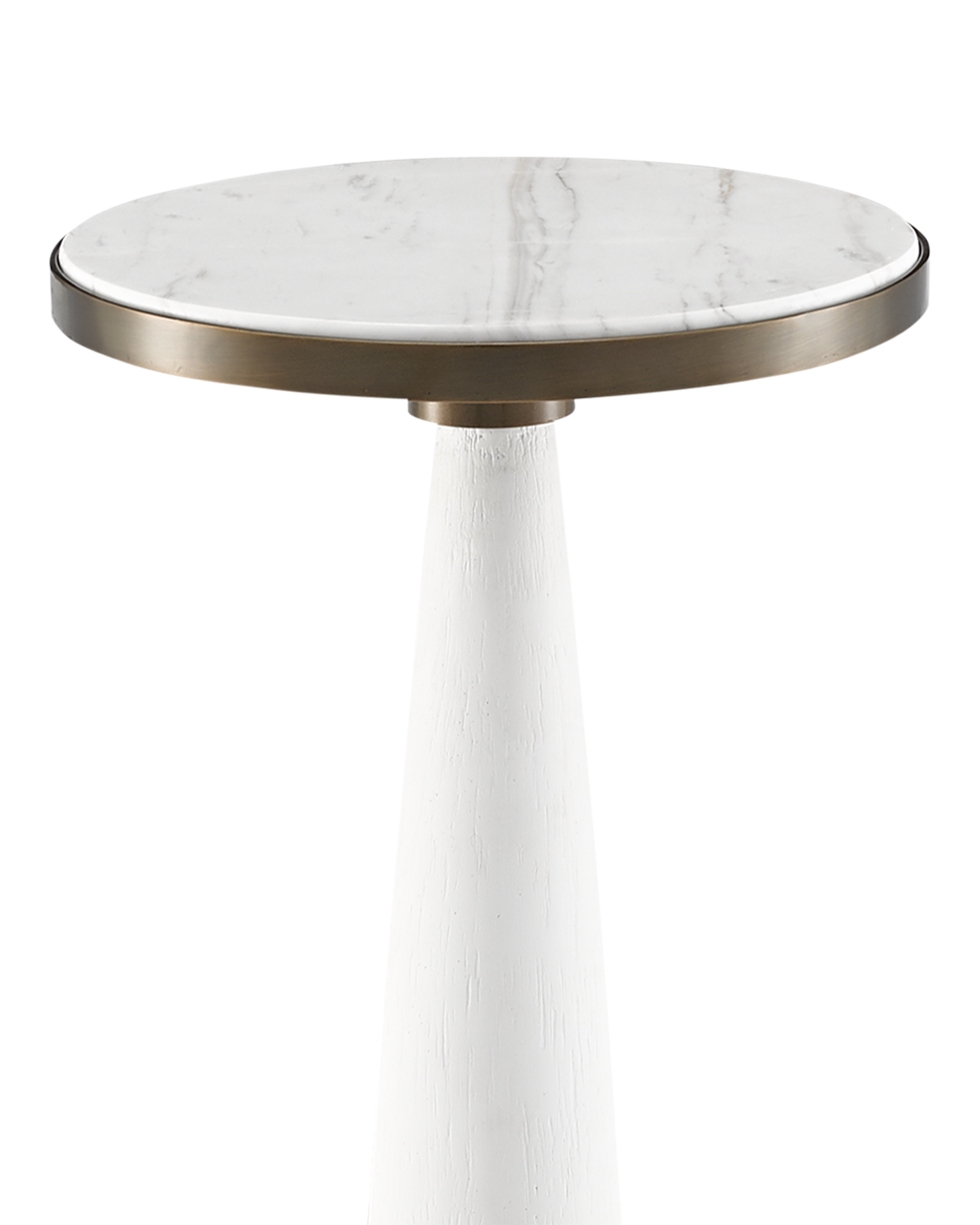 Currey & Co. Greta White Drinks Table 4000-0079