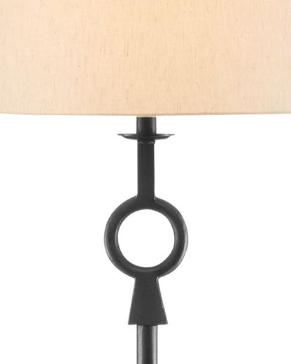 Currey & Co. Germaine Black Floor Lamp 8000-0093