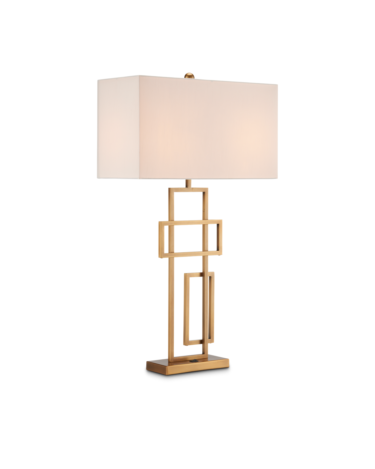 Currey & Co. Parallelogram Brass Table Lamp 6000-0834