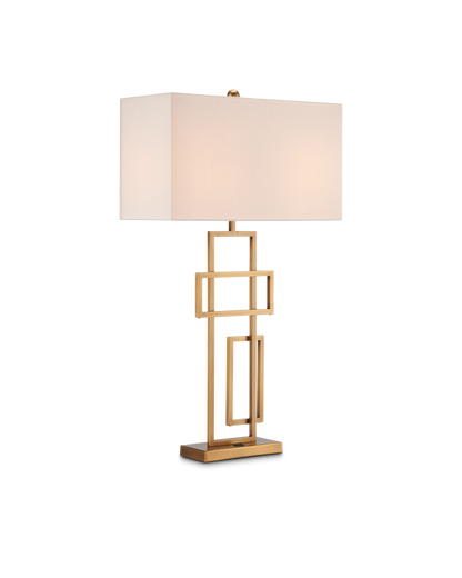 Currey & Co. Parallelogram Brass Table Lamp 6000-0834