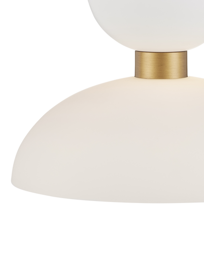 Currey & Co. Zevio White Pendant 9000-1094