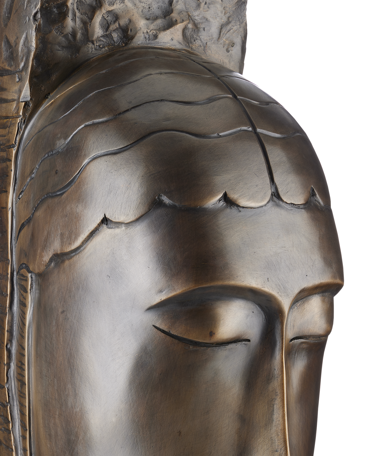 Currey & Co. Art Deco Head Bronze 1200-0598