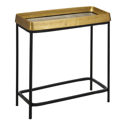 Currey & Co. 24" Tanay Brass Side Table 4000-0148