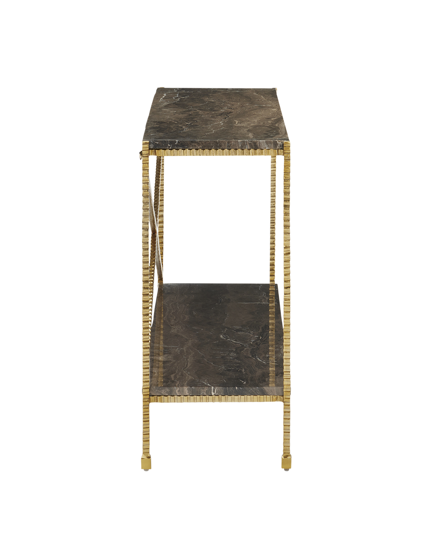 Currey & Co. Flying Marble Gold Console Table 4000-0173