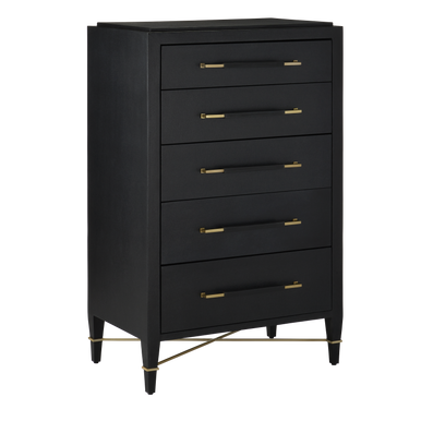 Currey & Co. Verona Black Five-Drawer Chest 3000-0248