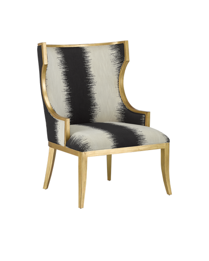 Currey & Co. Garson Gold Armchair, Otunga Kona 7000-0842