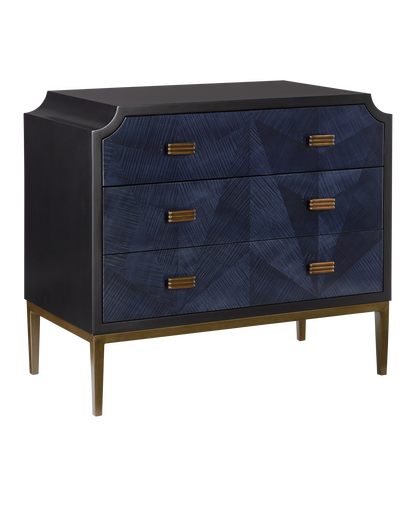 Currey & Co. Kallista Blue Chest 3000-0124