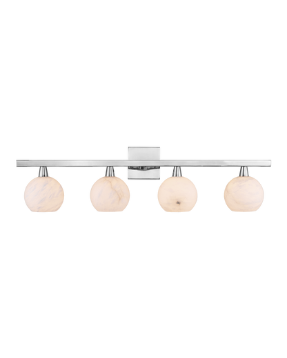 Currey & Co Bombelles Nickel Bath Bar in Polished Nickel/Natural 5800-0037