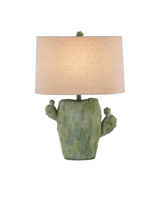 Currey & Co Cactus Table Lamp in Antiqued Green 6000-0929