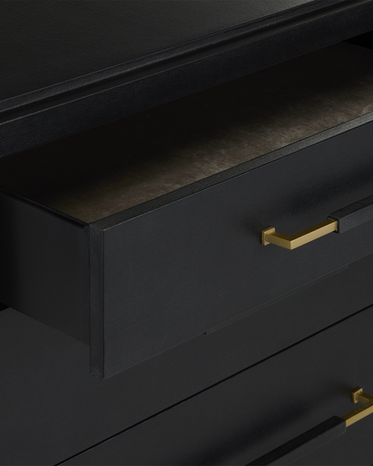 Currey & Co. Verona Black Three-Drawer Chest 3000-0250