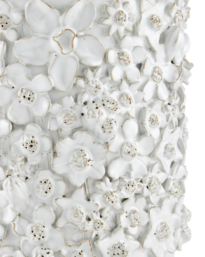 Currey & Co. Jessamine Small White Cachepot 1200-0628