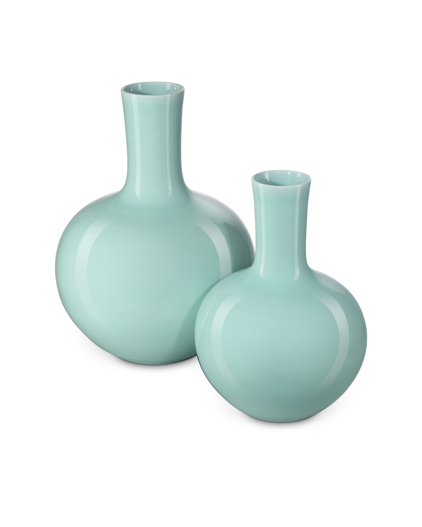 Currey & Co. Celadon Small Green Straight Neck Vase 1200-0670