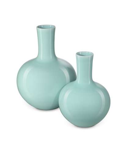 Currey & Co. Celadon Small Green Straight Neck Vase 1200-0670