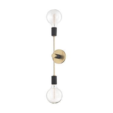 SPECIAL BUY: Mitzi 2 Light Wall Sconce in Aged Brass/Black H178102-AGB/BK