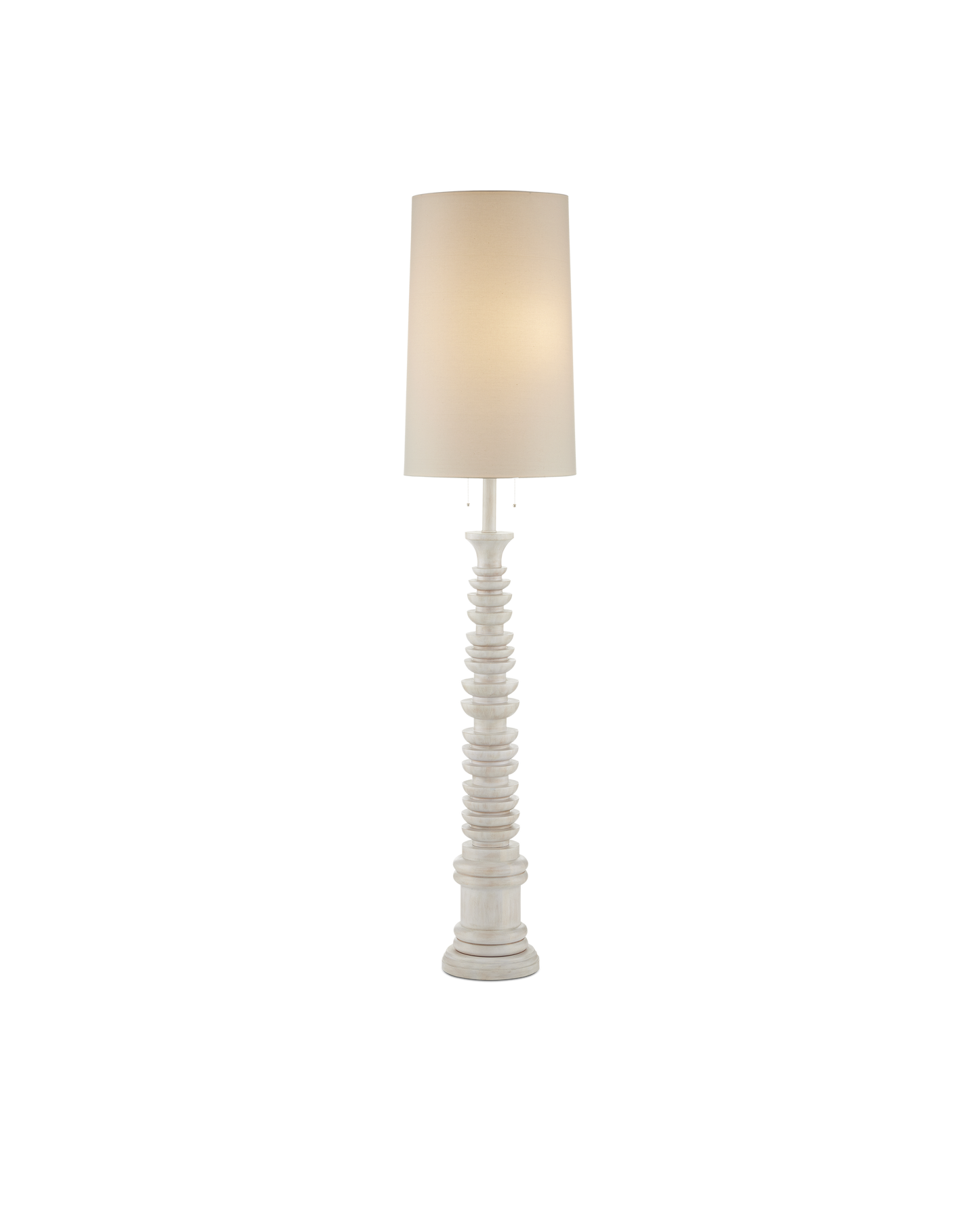 Currey & Co. Malayan White Floor Lamp 8000-0112